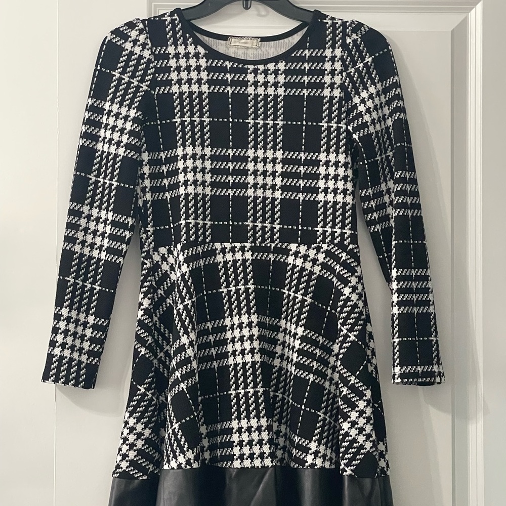 Soprano Girls Dress with Pleather Detail